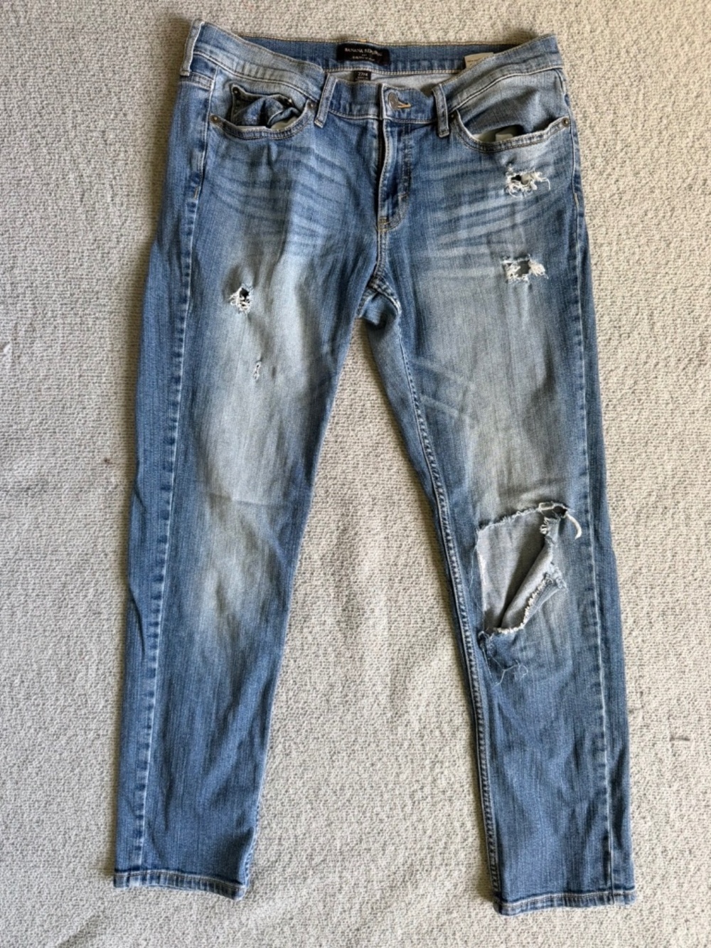Banana Republic Girlfriend Jeans Women's Size 27/4 Light Wash Denim Casual